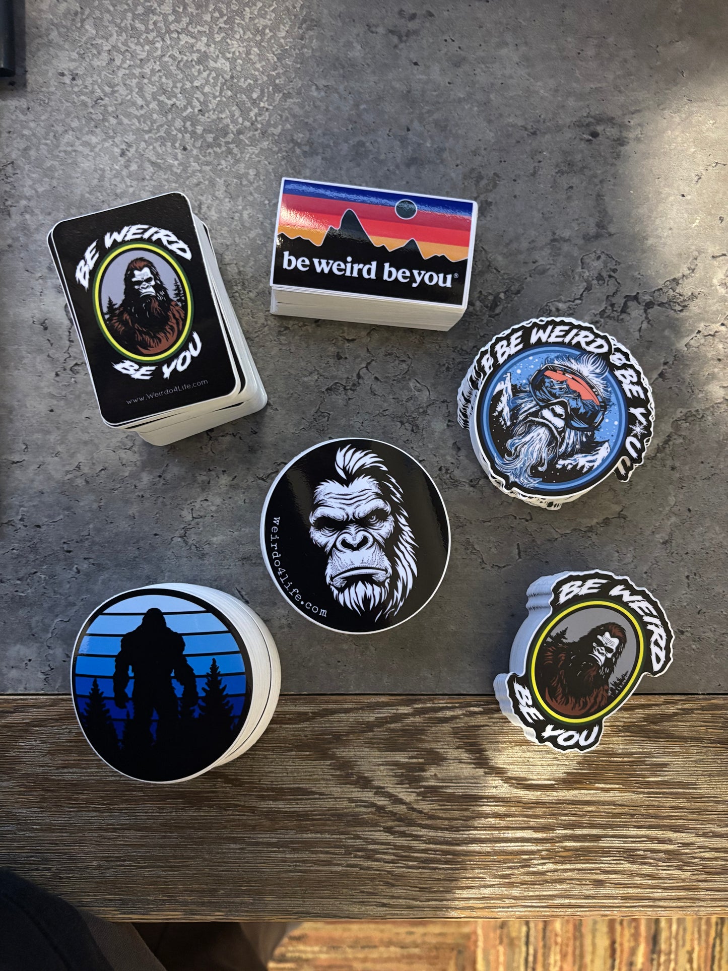 Weirdo 4 Life – Bigfoot 3” Vinyl Sticker Pack (6-Pack)