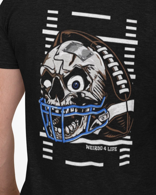 Football Skull T-shirt T-Shirt Weirdo4Life