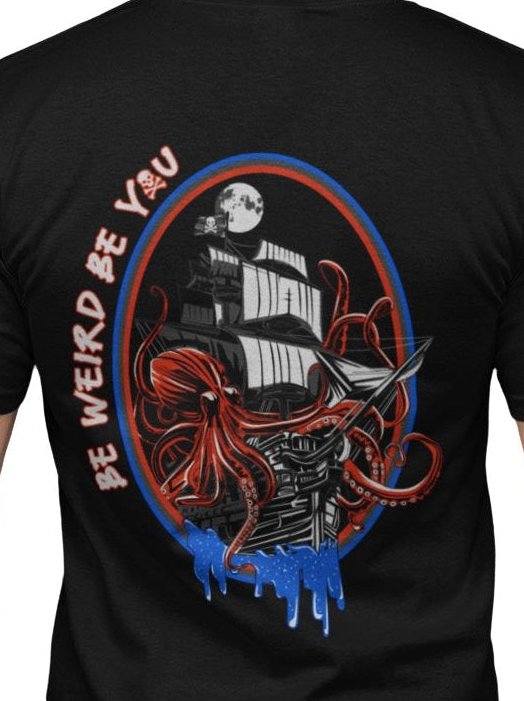 Kraken and the Pirates T-shirt T-Shirt Weirdo4Life