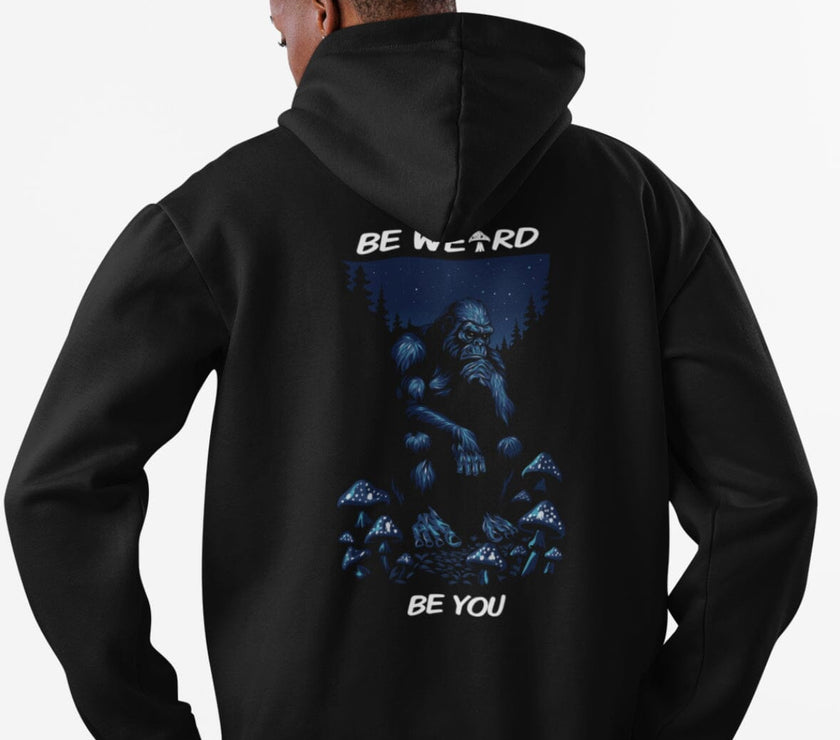 Bigfoot Thinker with Mushrooms Hoodie Weirdo4Life 