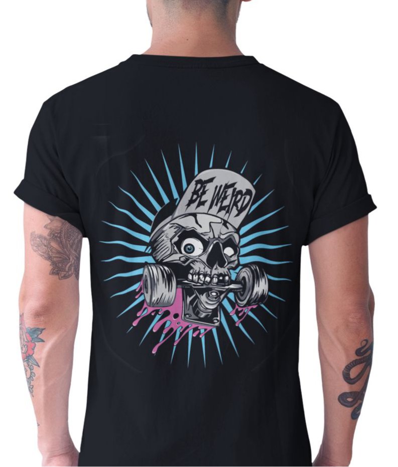 Skateboarding Skull T-shirt