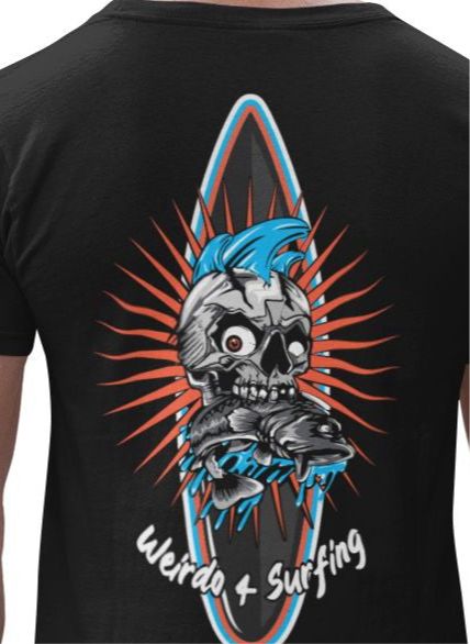 Surfing Skull - T-shirt T-Shirt Weirdo4Life 