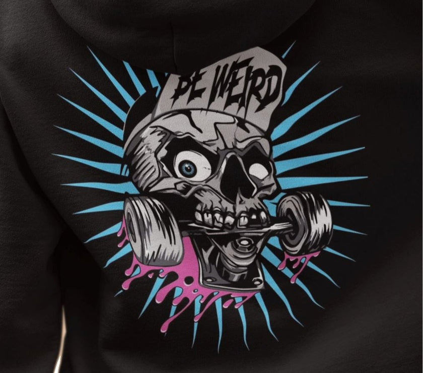 Skateboarding Skull Hoodie