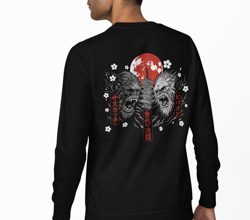 Bigfoot Japanese Duel with Hibogan Hoodie Weirdo4Life 
