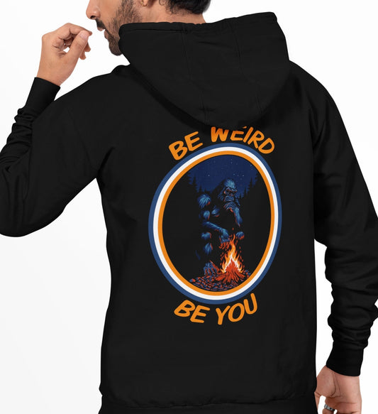 Bigfoot Thinker with Campfire Hoodie Weirdo4Life 
