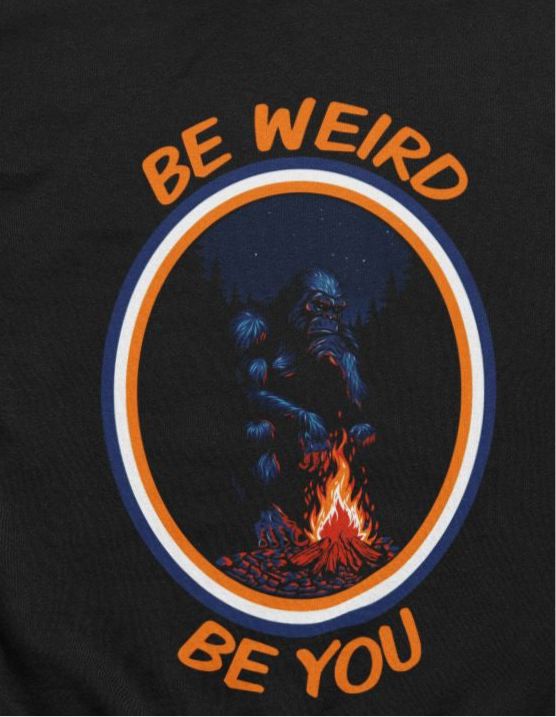 Bigfoot Thinker with Campfire Hoodie Weirdo4Life 