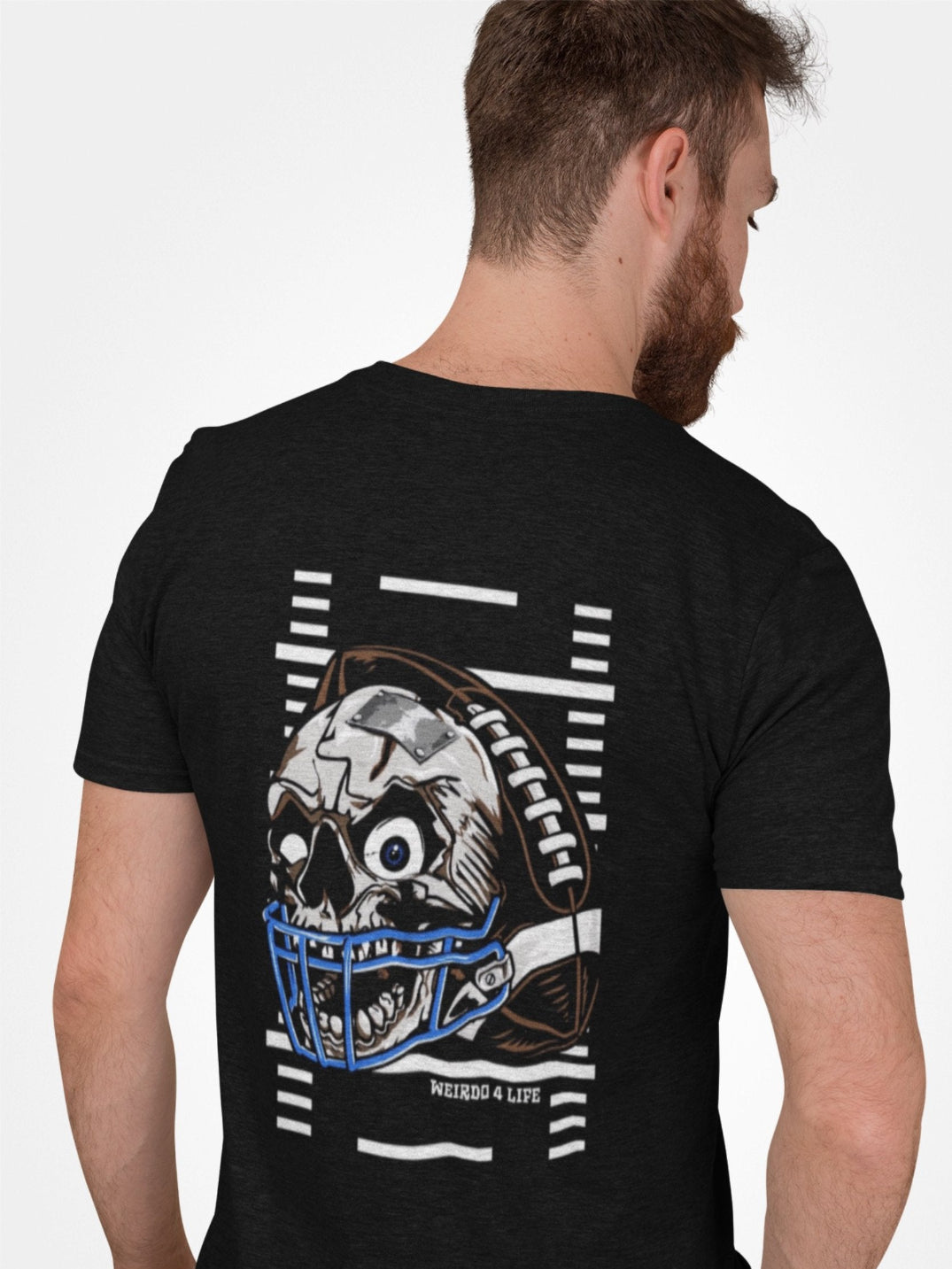 Football Skull T-shirt T-Shirt Weirdo4Life 