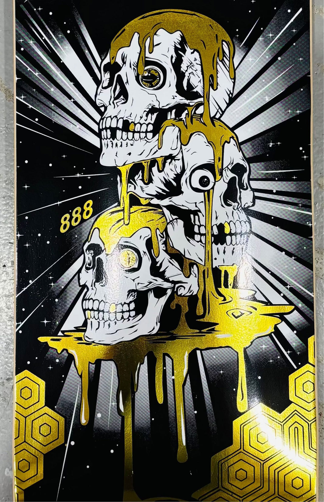 “Grim Skull” Skateboard by 888 Weirdo4Life 