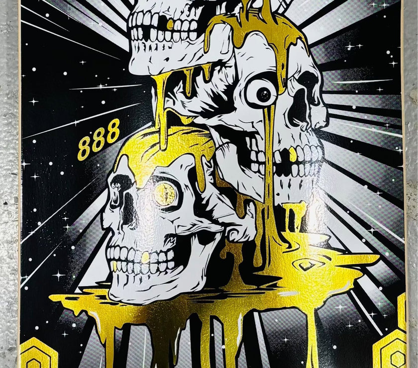 “Grim Skull” Skateboard by 888