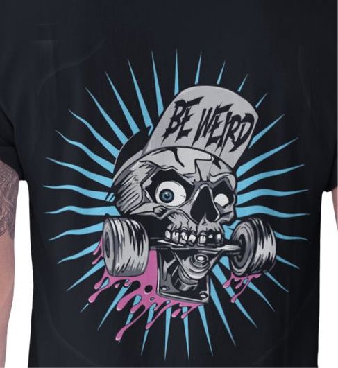 Skateboarding Skull T-shirt T-Shirt Weirdo4Life 
