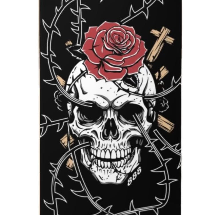 “Red Rose” Skateboard by 888 Weirdo4Life 