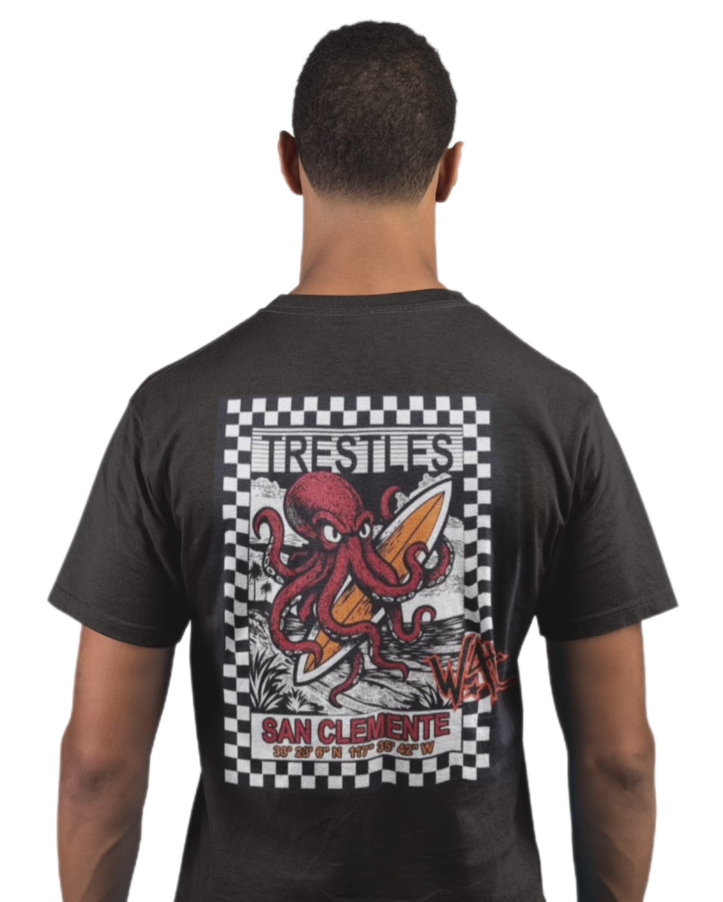Surfing Kraken Trestles T-shirt Weirdo4Life Black S 