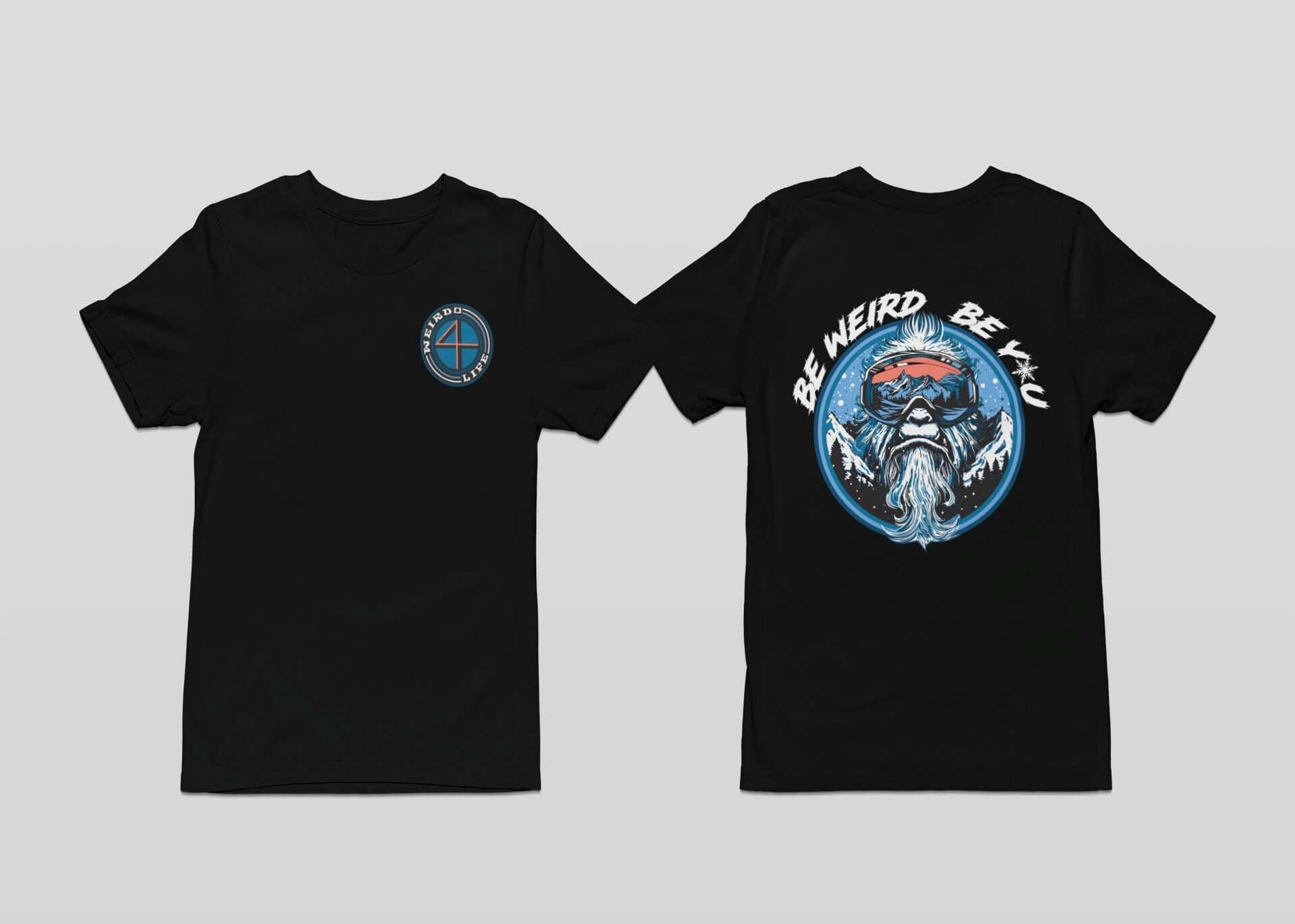 Abominable Snowboarding T-shirt - Weirdo 4 Life T-Shirt Weirdo4Life Small Black 