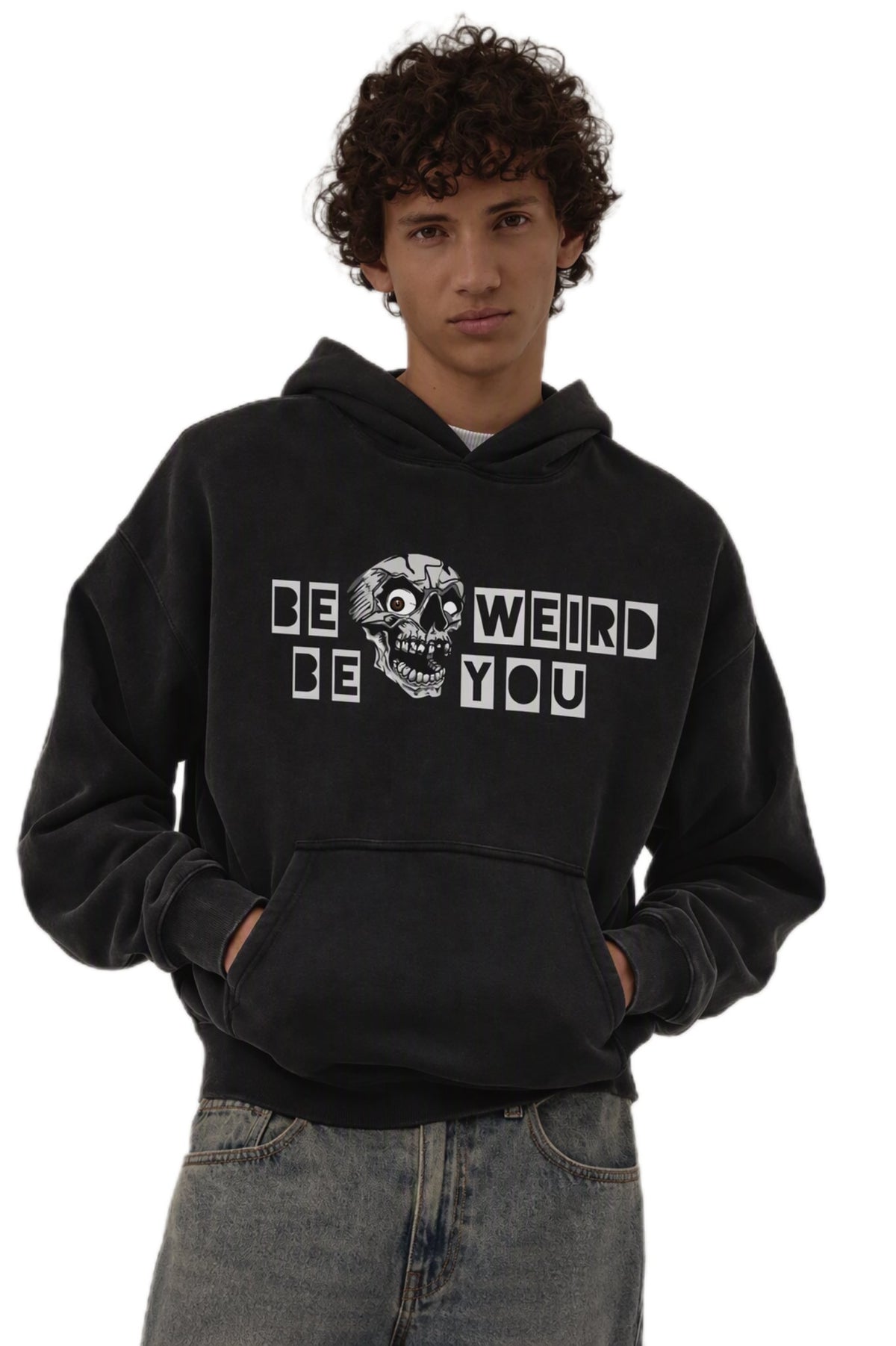 Core - Be Weird Be You Skull Hoodie Hoodie Weirdo4Life 