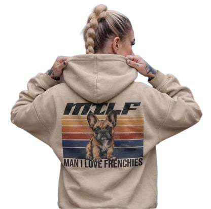 MILF - French Bulldog Hoodie Hoodie Weirdo4Life Beige Small 