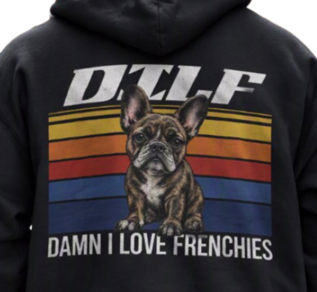 DILF - French Bulldog Hoodie Hoodie Weirdo4Life 