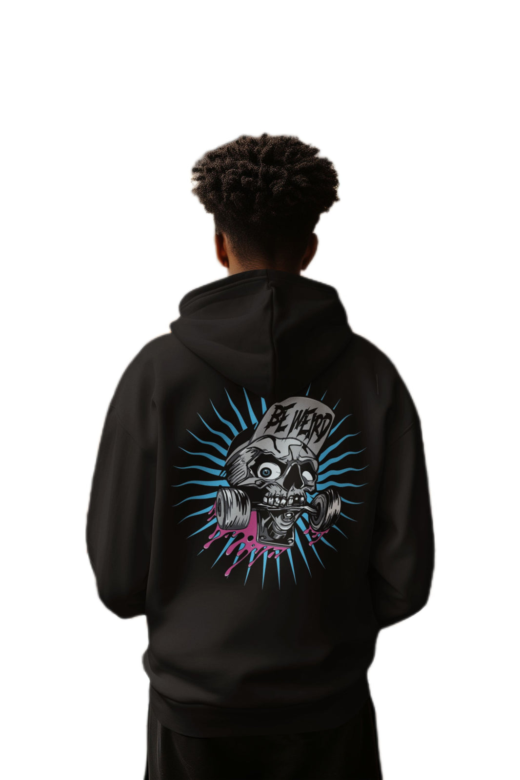 Skateboarding Skull Hoodie Hoodie Weirdo4Life 