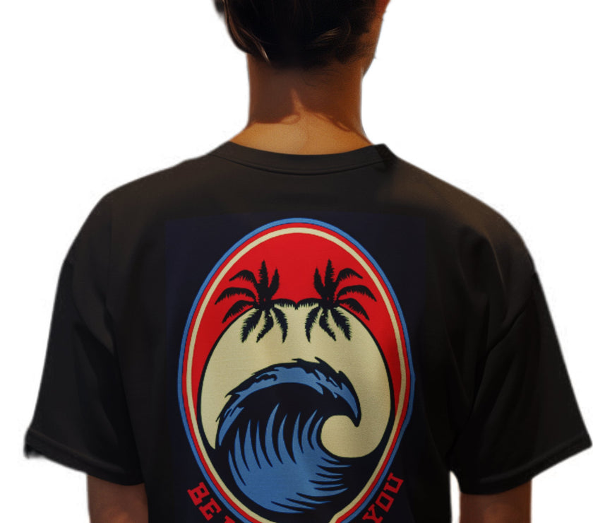 Nazaré Big Wave Surfing T-shirt T-Shirt Weirdo4Life Black Small 