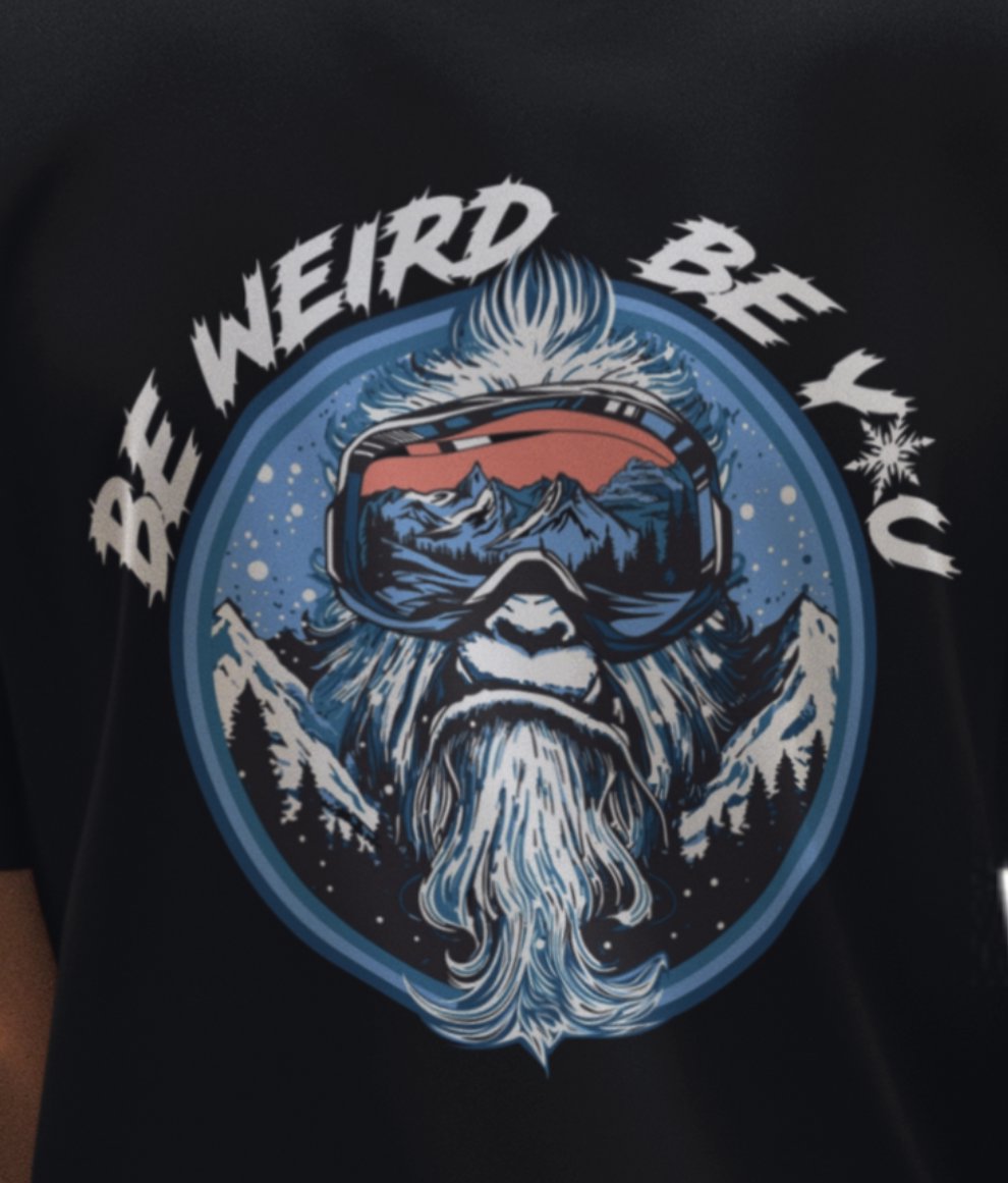 Abominable Snowman Snowboarding T-shirt T-Shirt Weirdo4Life 