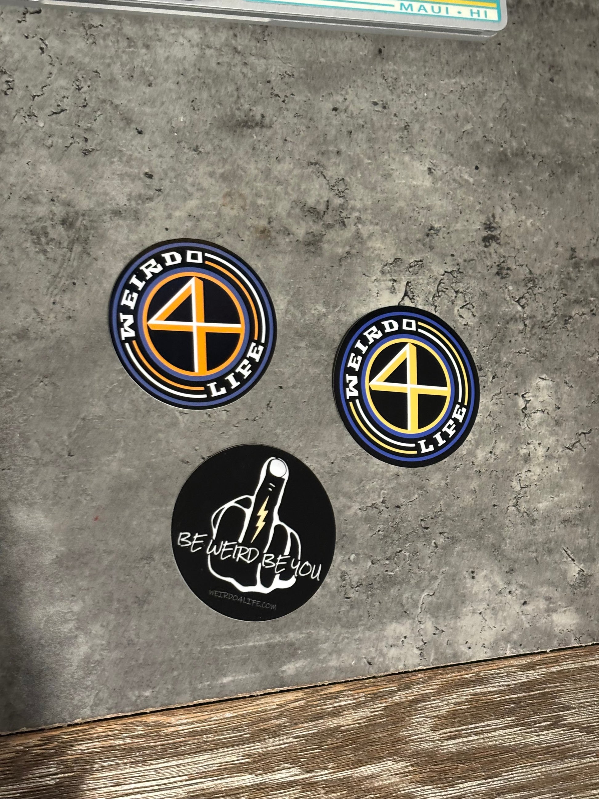 Three FREE 3inch Stickers (Mystery sticker, Logo & middle finger) Stickers Weirdo 4 Life 