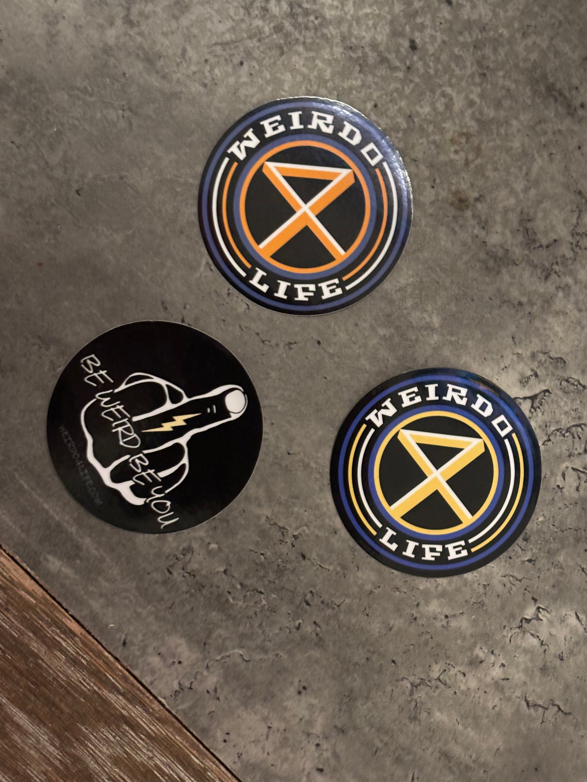 Three FREE 3inch Stickers (Mystery sticker, Logo & middle finger) Stickers Weirdo 4 Life 