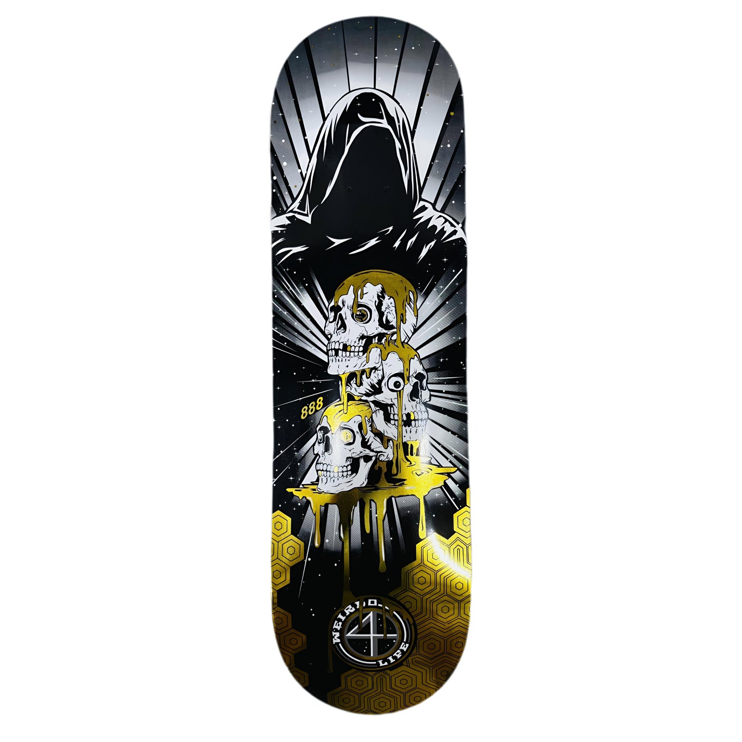 “Grim Skull” Skateboard by 888 Weirdo4Life 