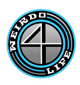 Blue and White Weirdo 4 Life Logo