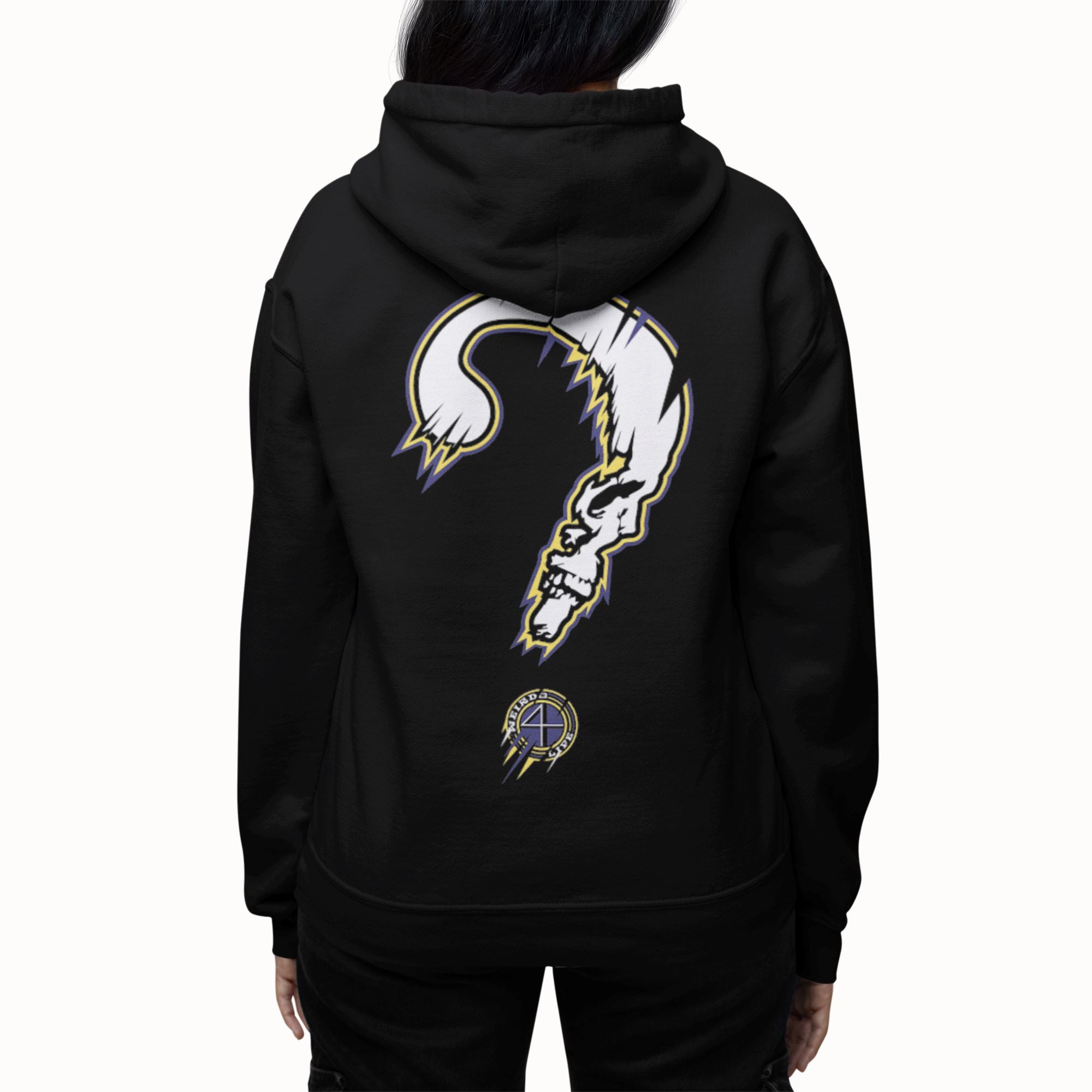 WEIRDO LONE WOLF HOODIE OUTSHELL MOD 新品 Wolf All Over Print Hoodie Mens L/XL NAIN Red & Blue