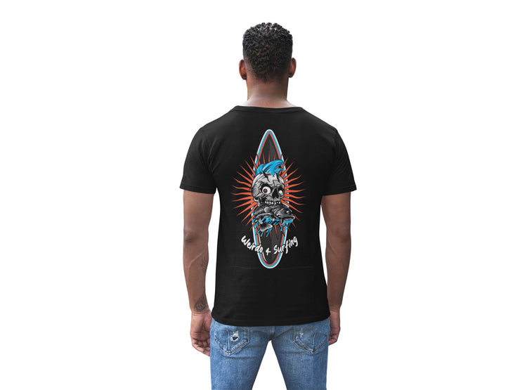 Surfing Skull - T-shirt T-Shirt Weirdo4Life Black S 