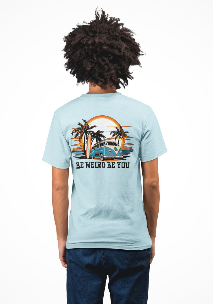 VW Surfing Van T-Shirts T-Shirt Weirdo4Life Light Blue S 