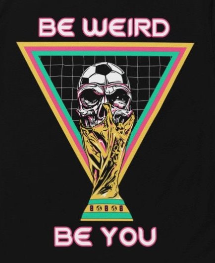World Cup Soccer Skull T-shirt T-Shirt Weirdo4Life 
